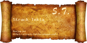 Strack Tekla névjegykártya